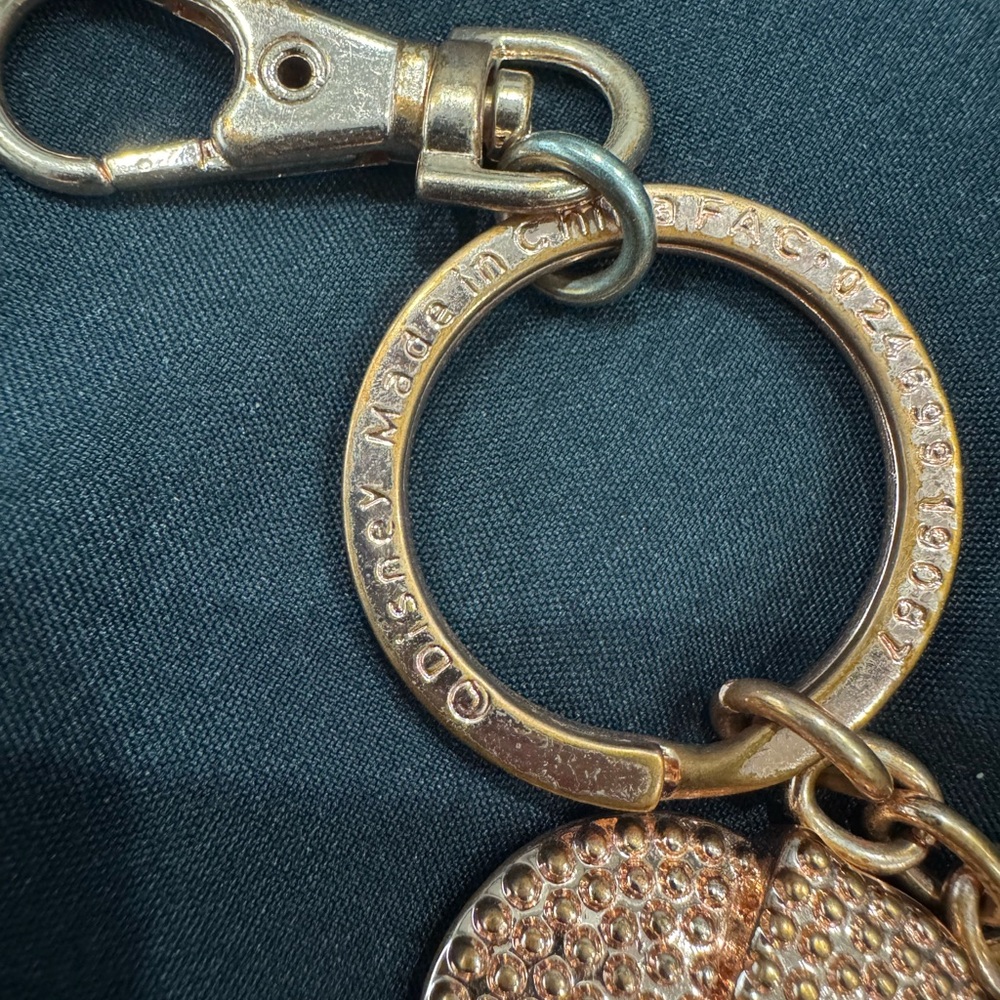 Disney Rose Gold Minnie Ears Keychain - Picture 2 of 2